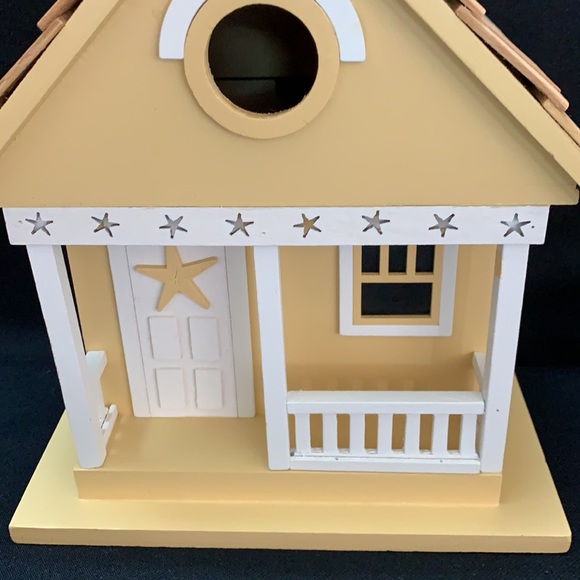 Home Bazaar Vctorian Cottage Yellow Bird House - Picture 10 of 16